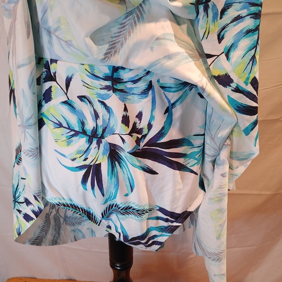 Sonnet Shores Skirted Tropical Blue/Green One-Piece Full Coverage Size 22W NWT - Picture 5 of 11